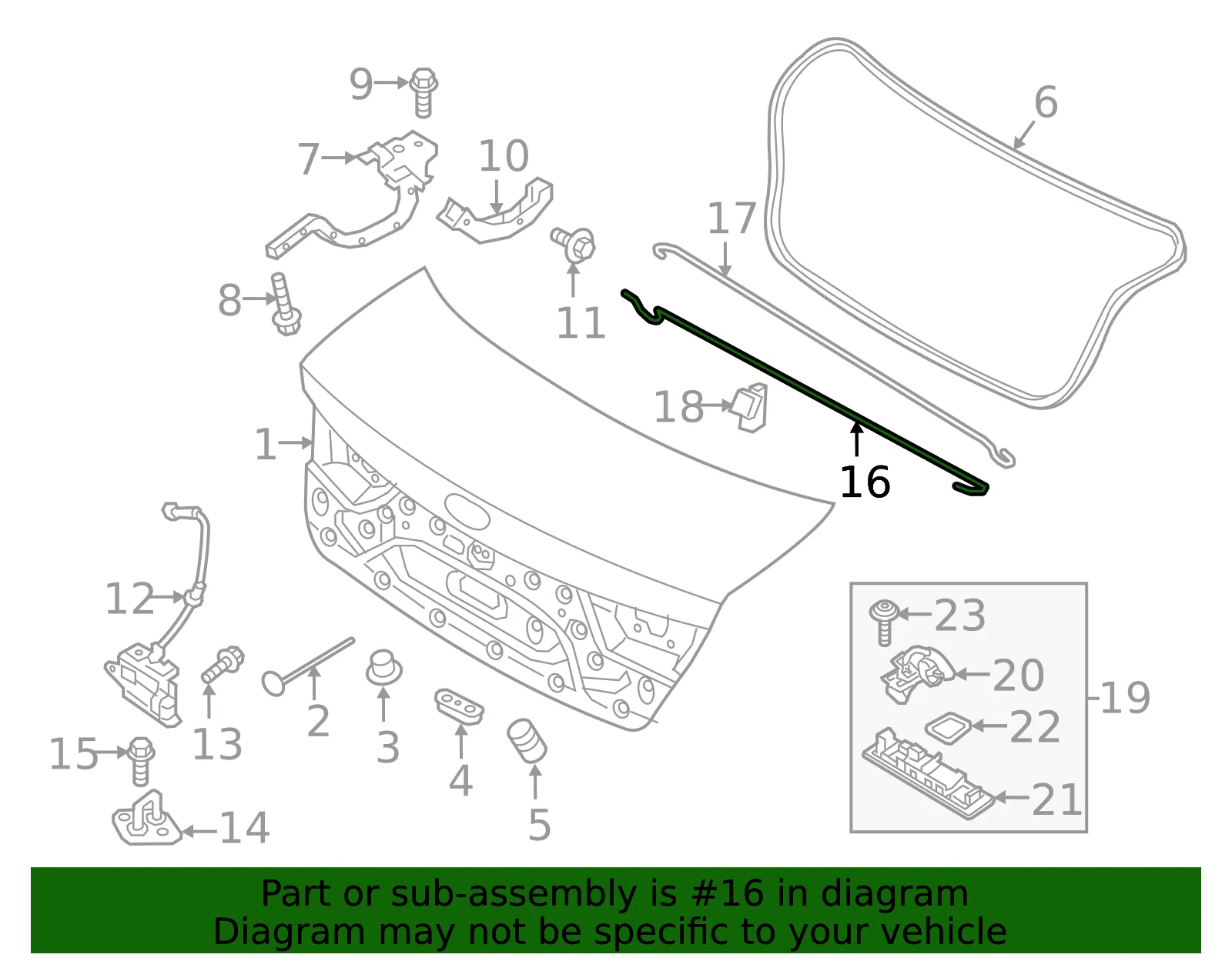 Torsion Rod - Passenger Side (RH) - Kia (79283-D5010) - view 2