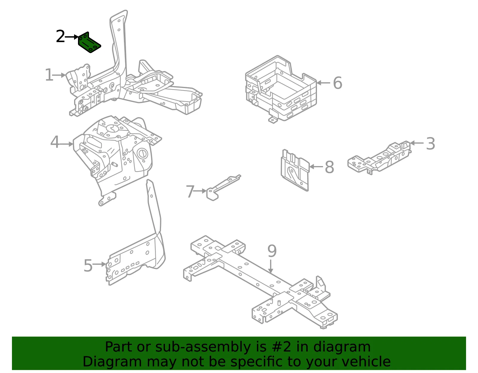 Side Member Assembly Bracket - Volvo (80002159) - view 2