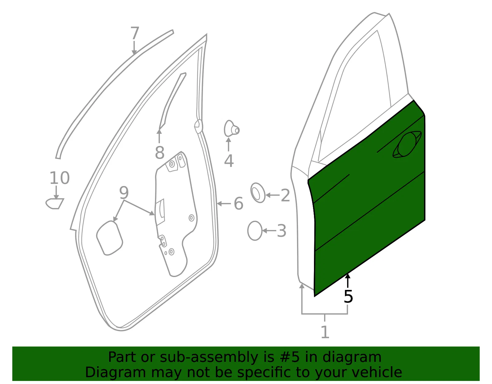 Outer Panel - Nissan (80152-3KM4A) - view 2