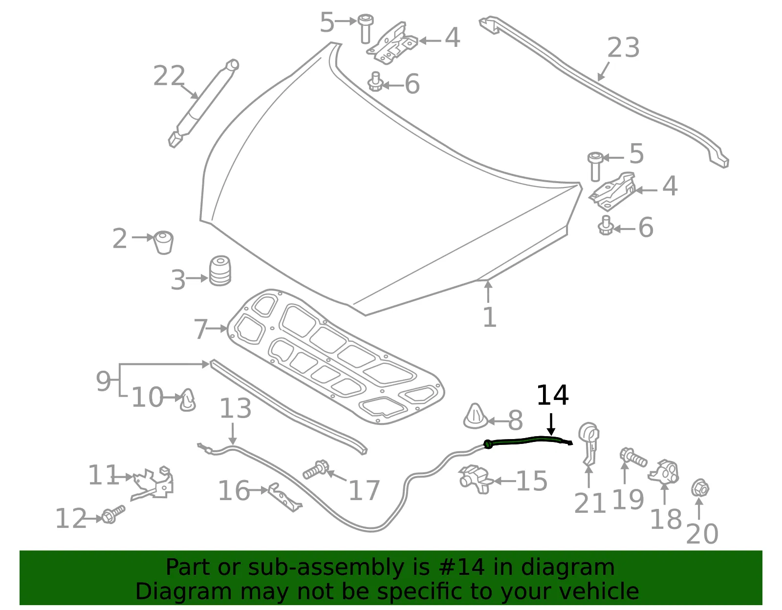 Release Cable - Kia (81190-C6000) - view 2