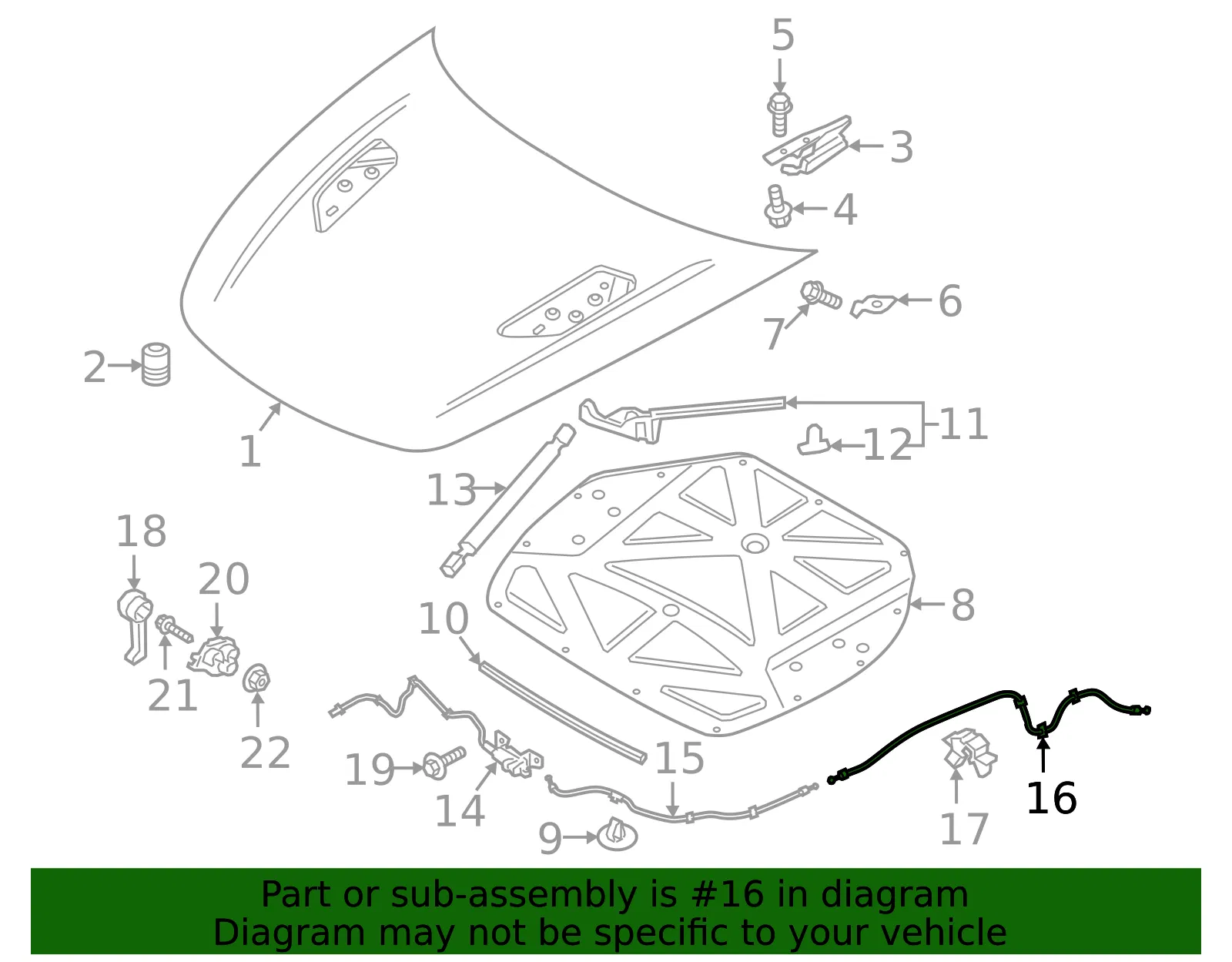 Release Cable - Kia (81190-J5000) - view 2