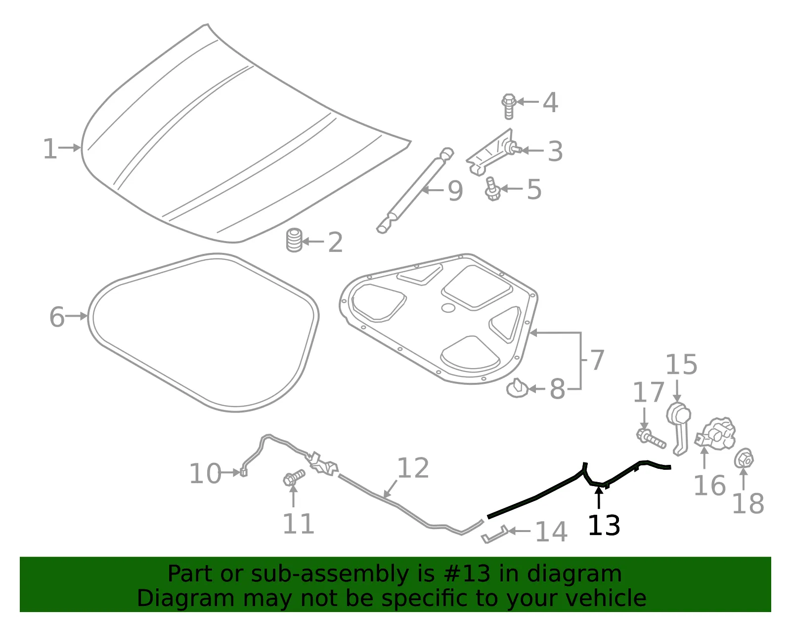 Release Cable - Kia (81190-J6000) - view 2