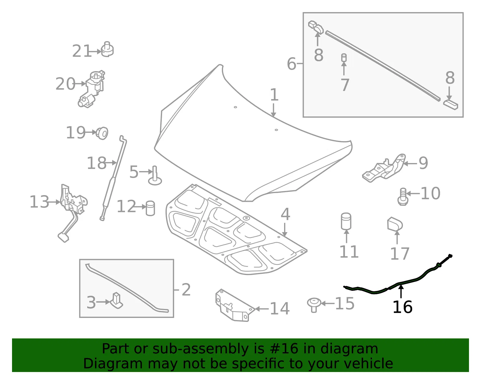 Release Cable - Kia (811901F100) - view 3