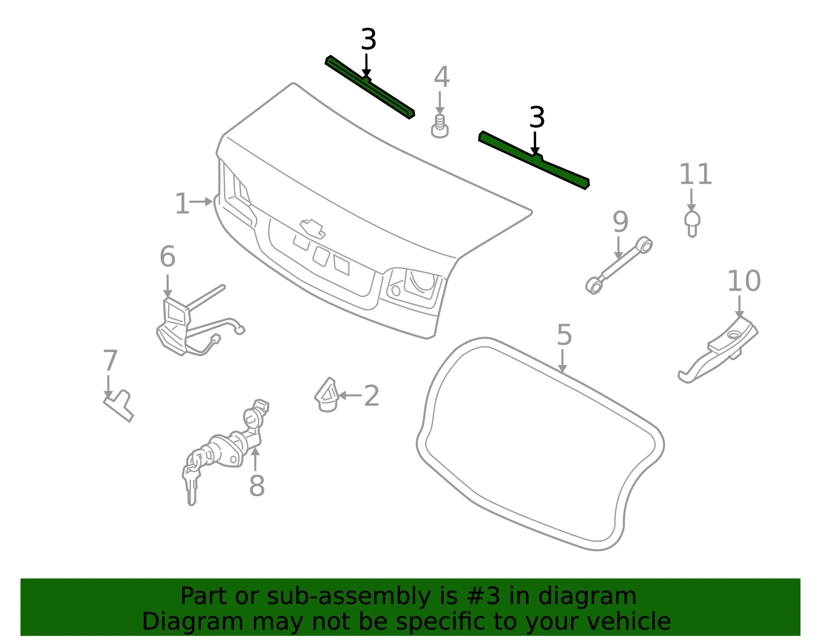 Front Seal - Kia (81225-2G000) - view 2