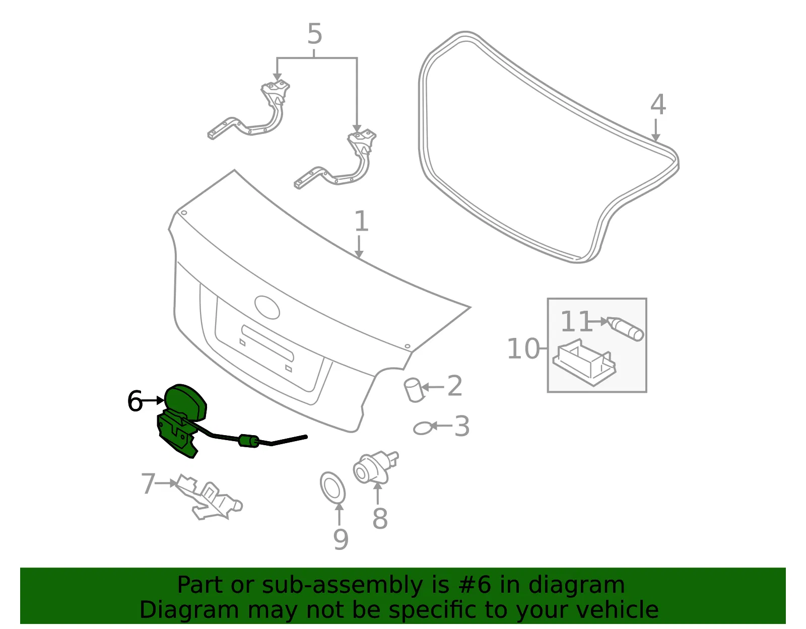 Lock - Kia (81230-1G010) - view 2