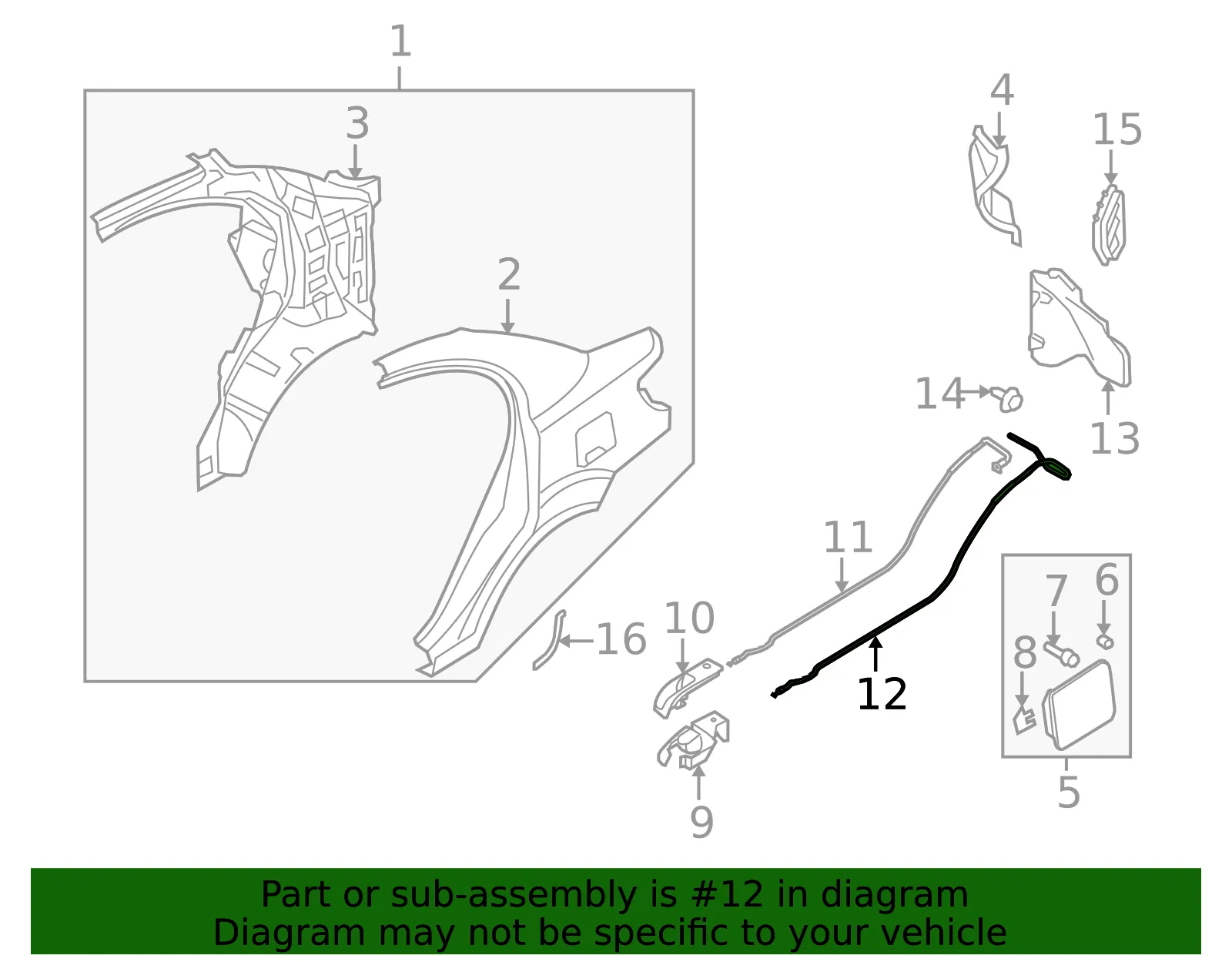 Release Cable - Kia (81280-1G000) - view 2