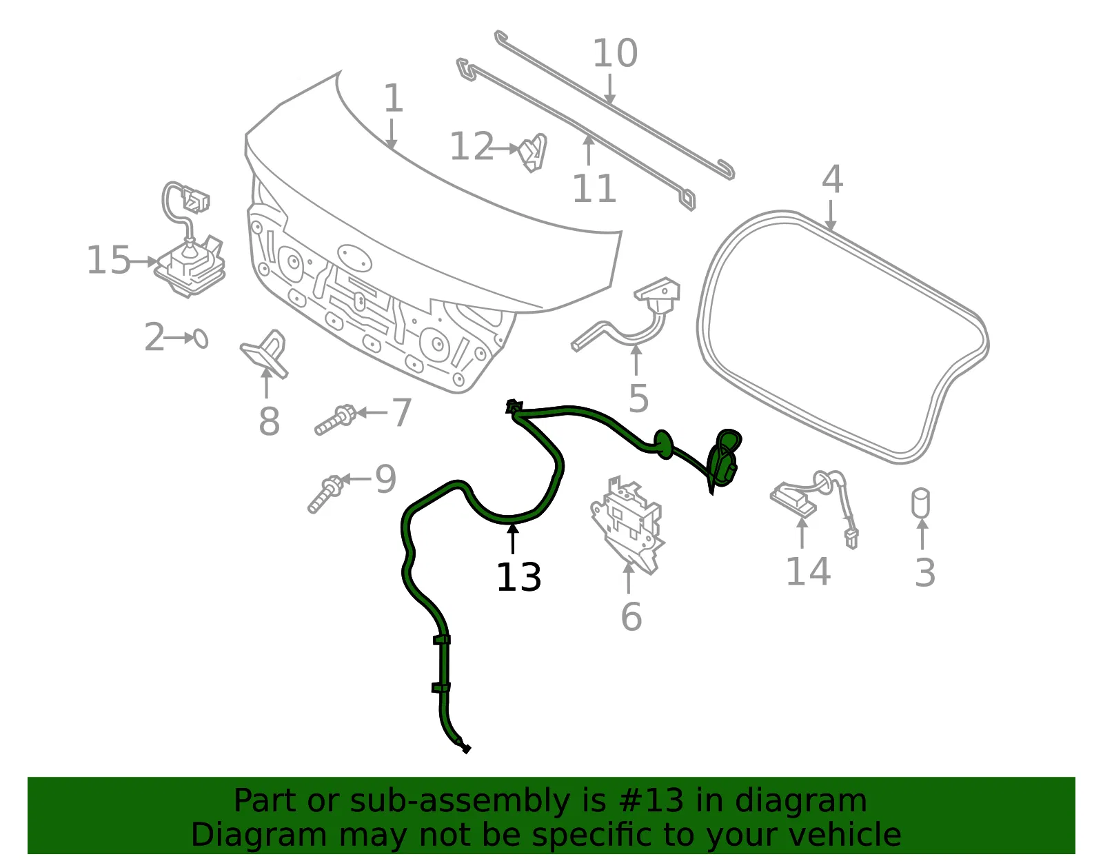 Release Cable - Kia (81280-2T001) - view 2
