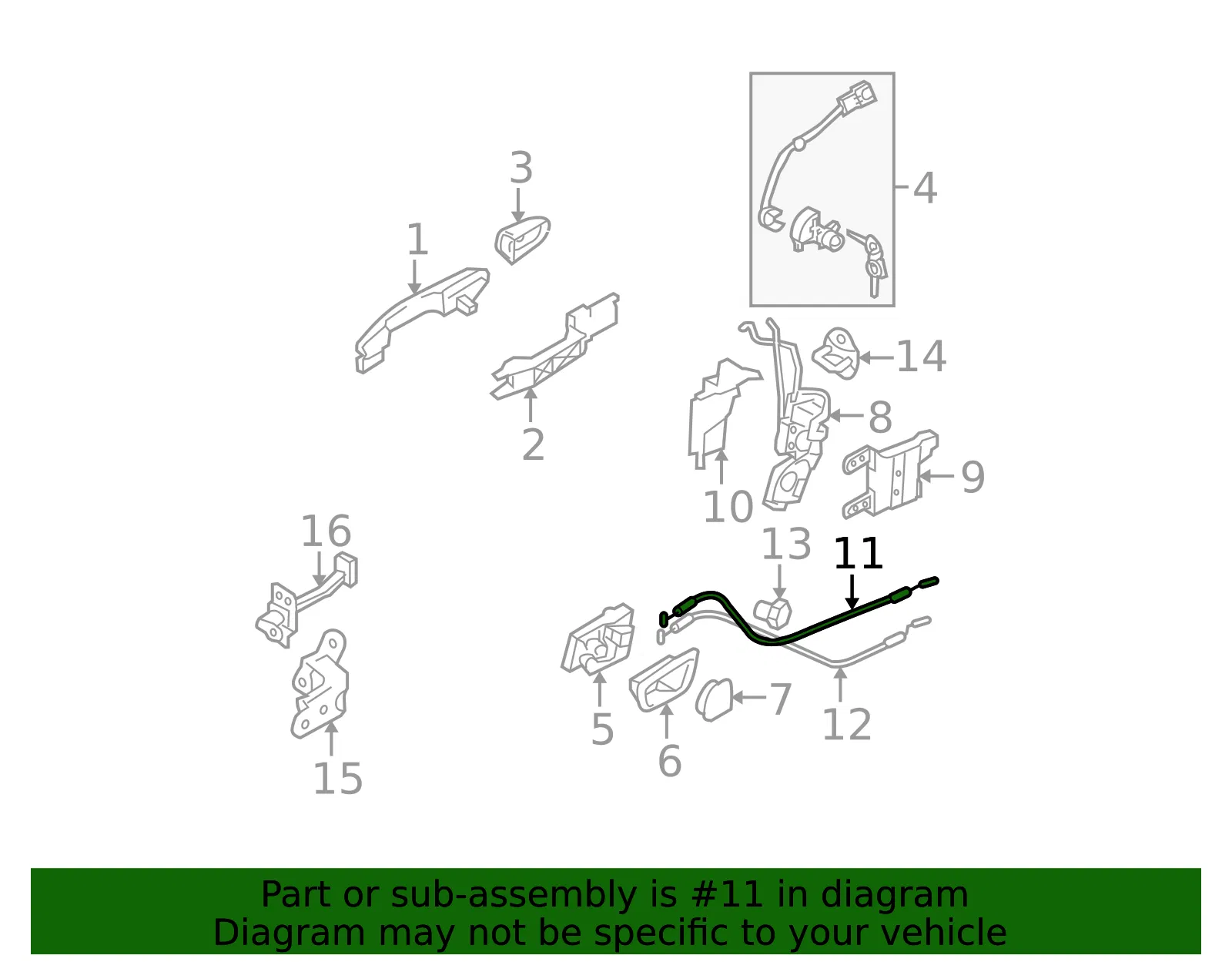 Cable Assembly - Kia (81371-1F020) - view 2