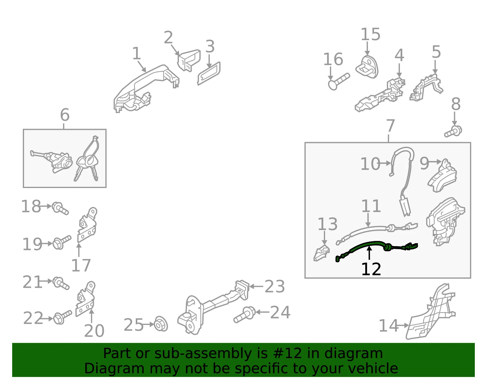 Release Cable - Kia (81371-B2000) - view 2