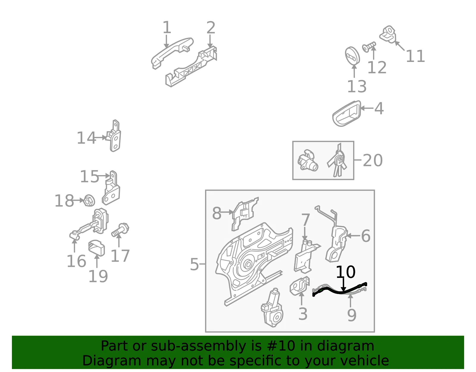 Lock Rod - Passenger Side (RH) - Kia (81392-3F000) - view 2