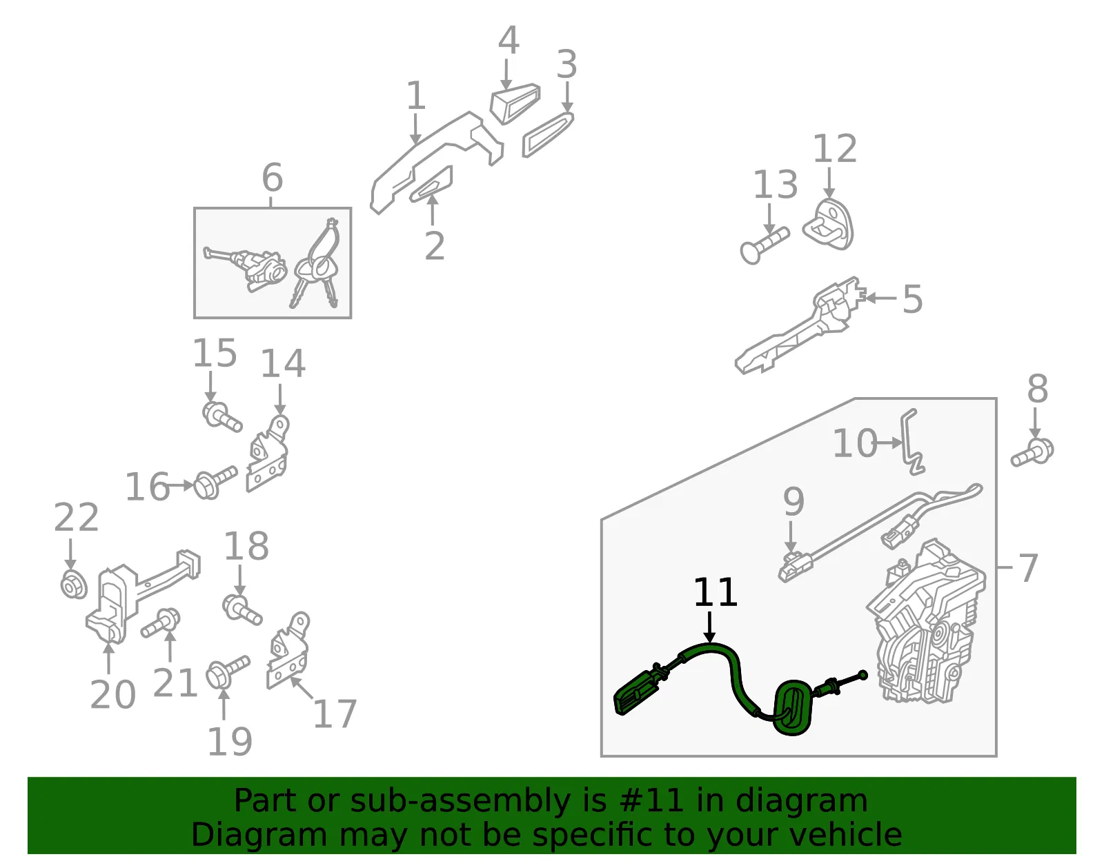 Release Cable - Kia (813D2-AT000) - view 2