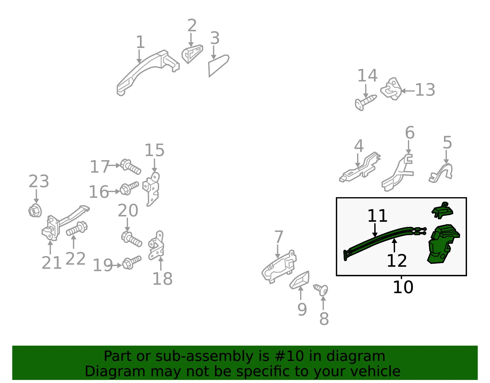 Lock Assembly - Driver's Side (LH) - Kia (81410-3W000) - view 2