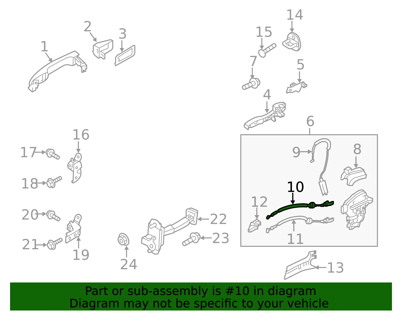 Release Cable - Kia (81491-B2000) - view 2