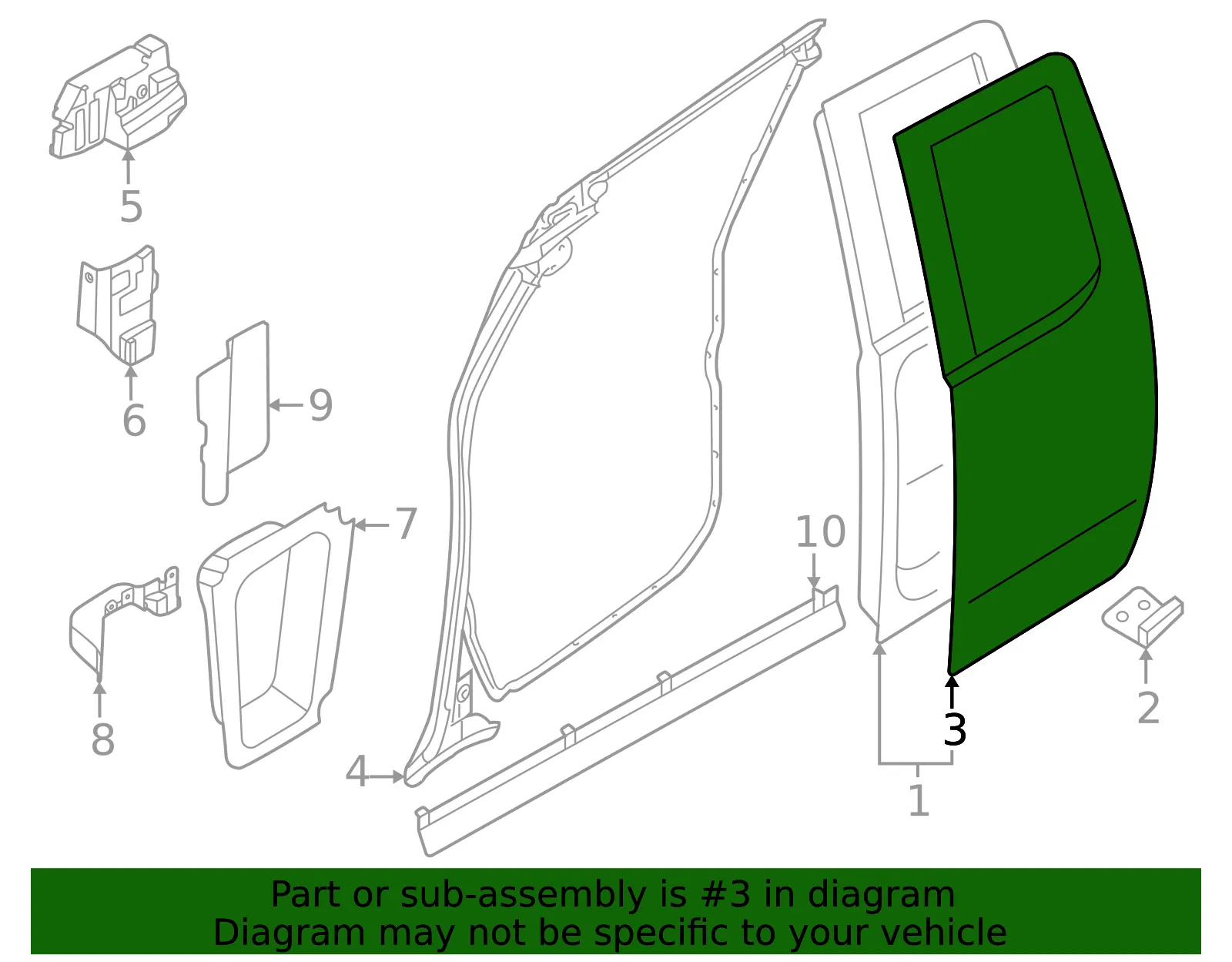 Outer Panel - Nissan (82152-9BU1A) - view 2