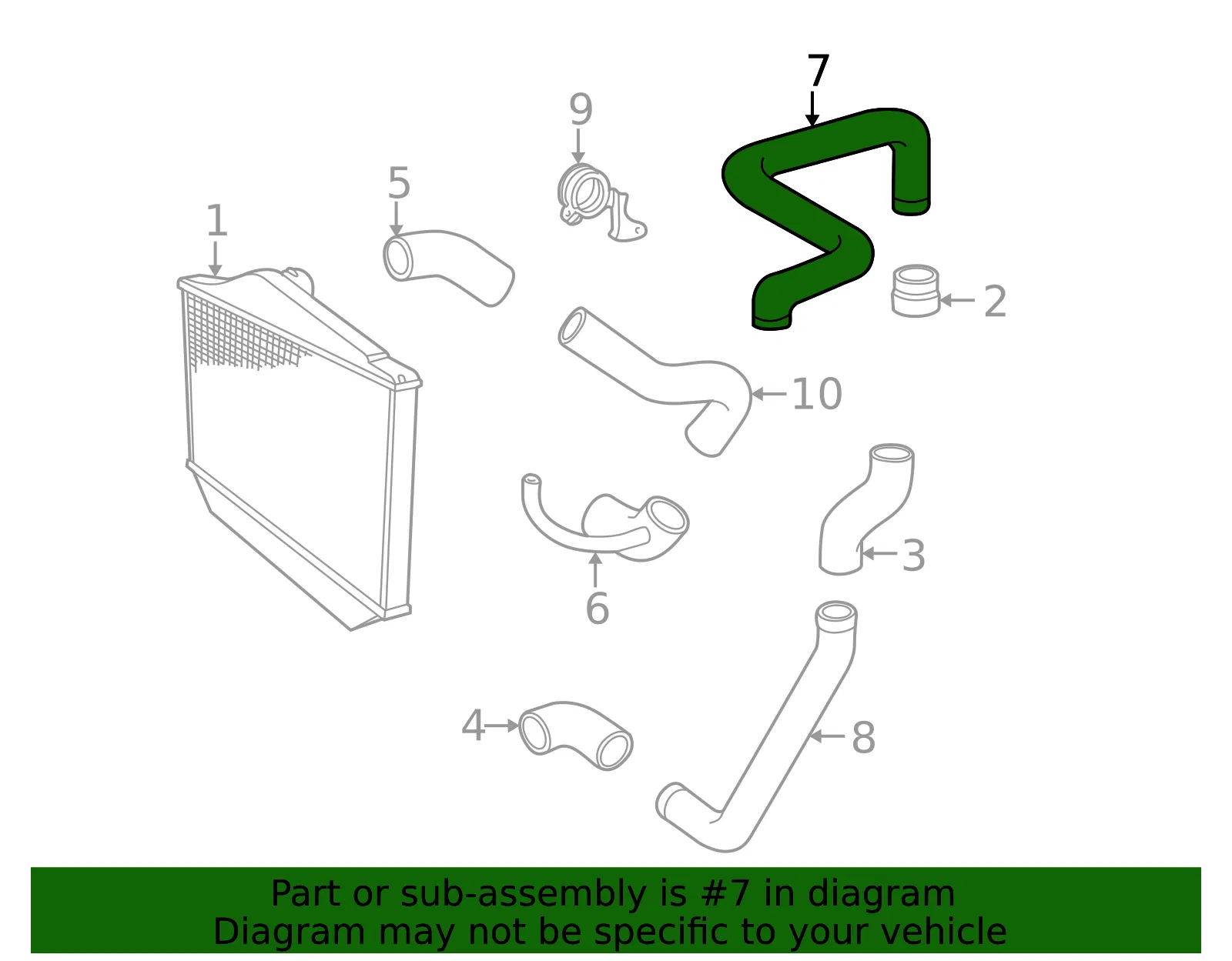 Inter-Cooler Pipe - Volvo (8250456) - view 2
