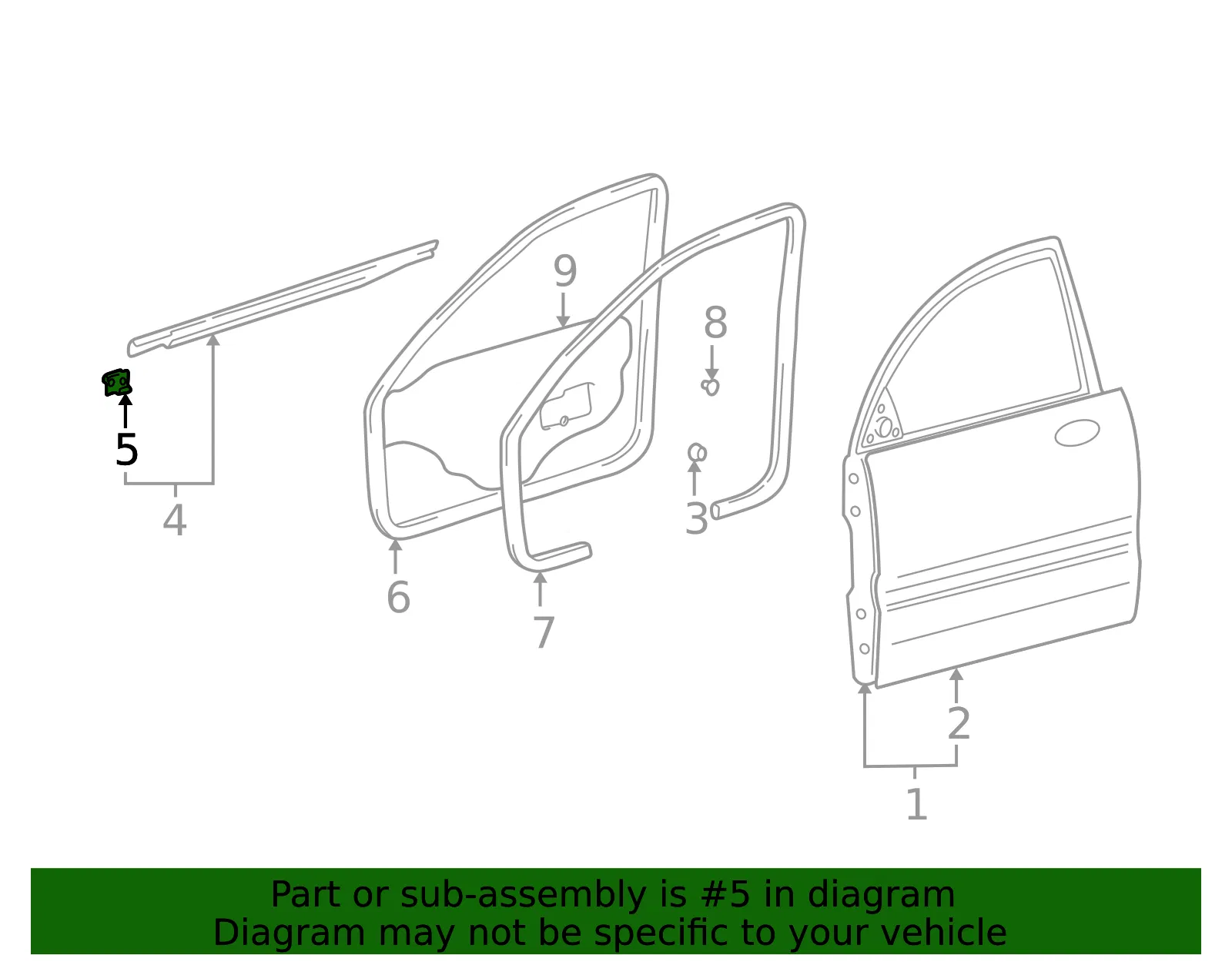 Belt Weather-Strip Clip - Kia (83219-29001) - view 2