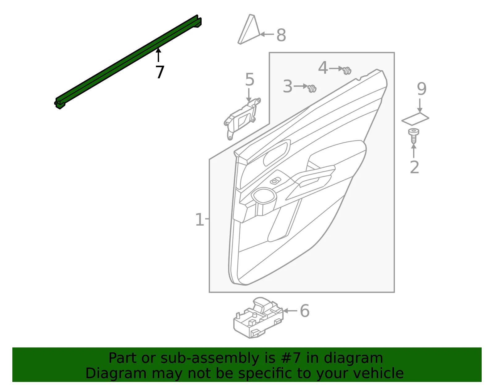 Belt Weather-Strip - Kia (83230-P2000) - view 2