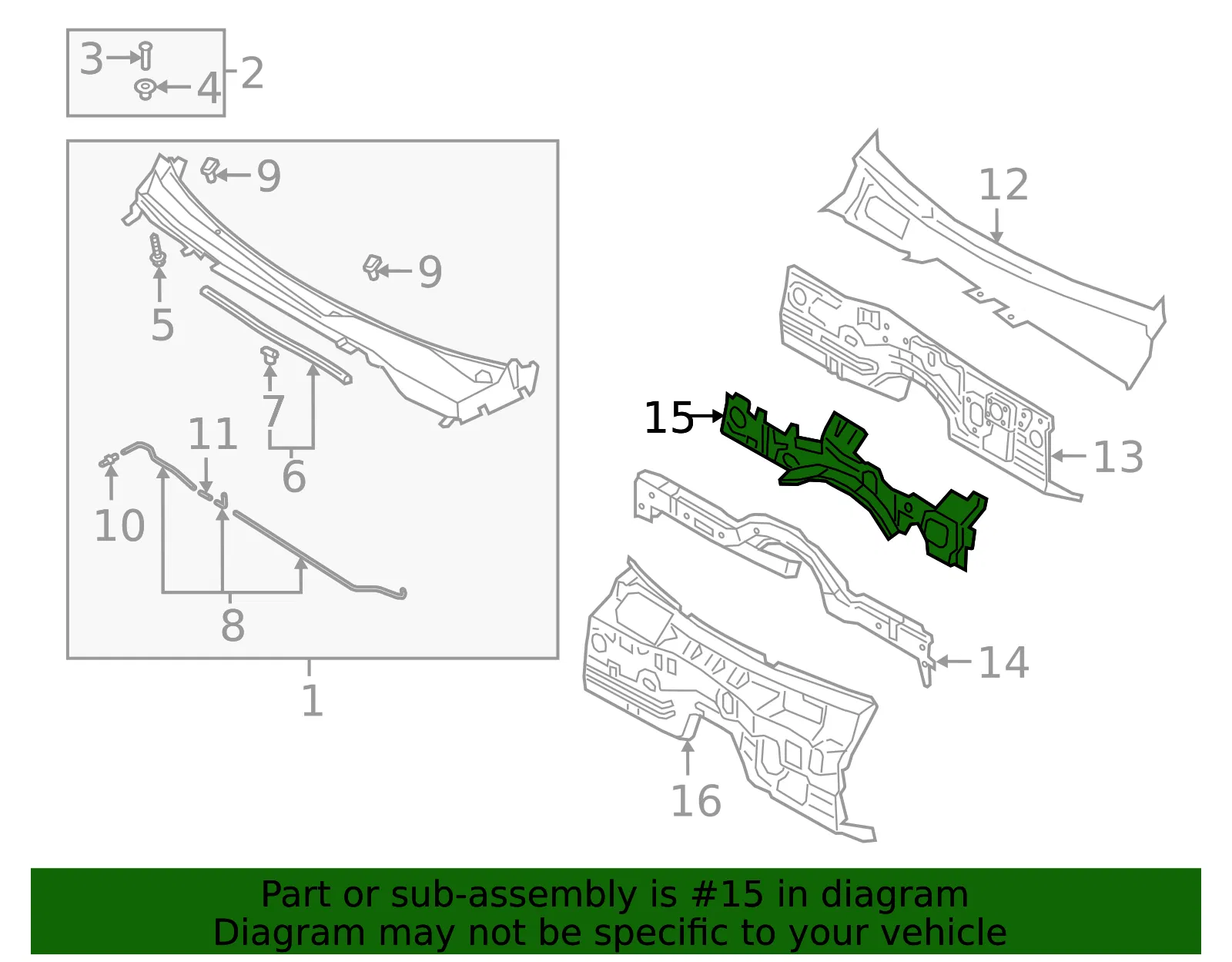 Insulator Pad - Kia (84124-J5000) - view 2