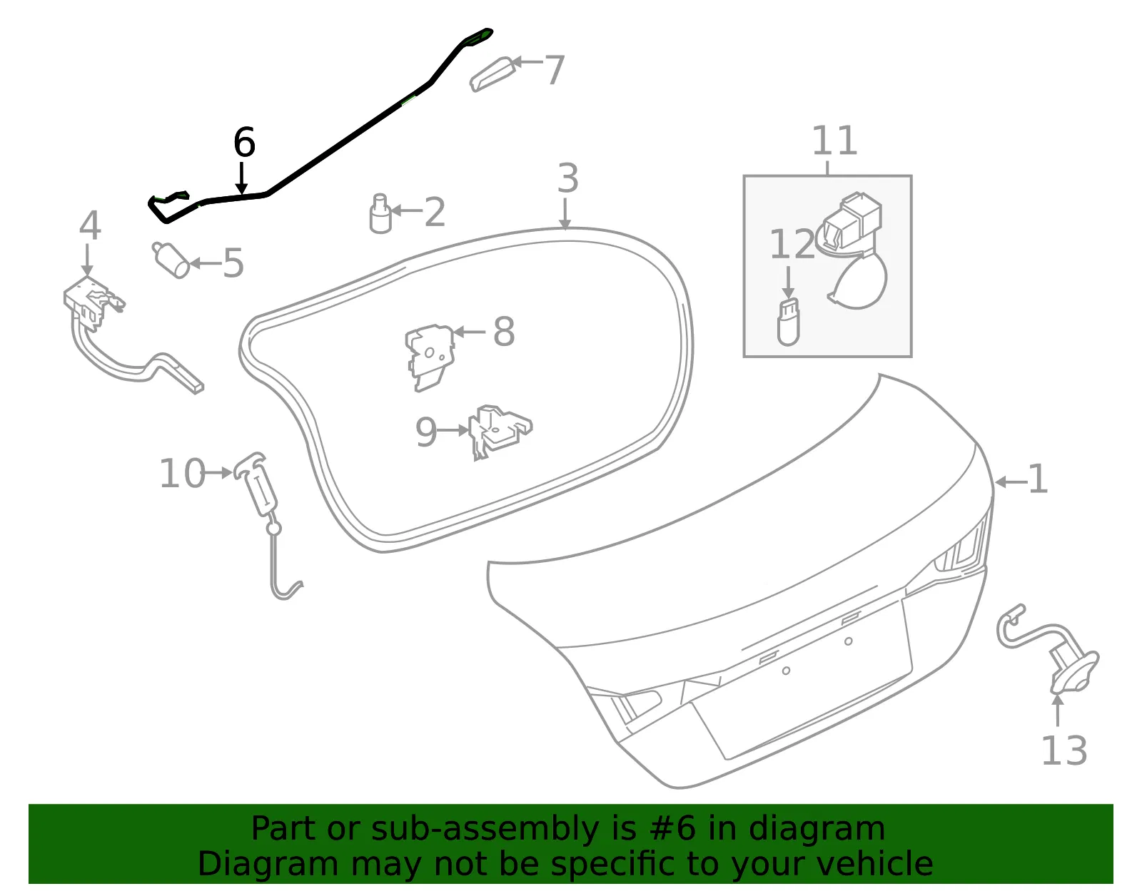 Torsion Bar - Passenger Side (RH) - Nissan (84432-3SG0A) - view 2