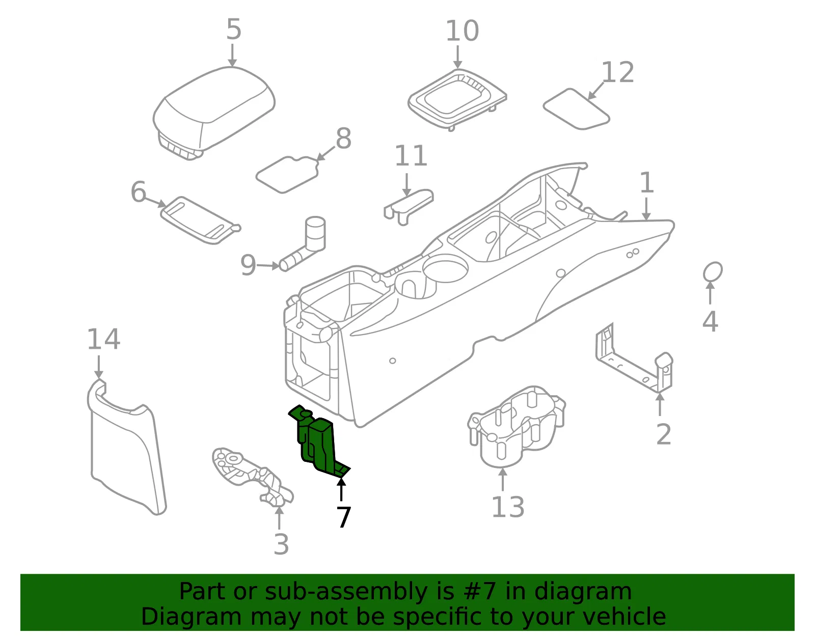 Support Bracket - Kia (84613-2G400) - view 2