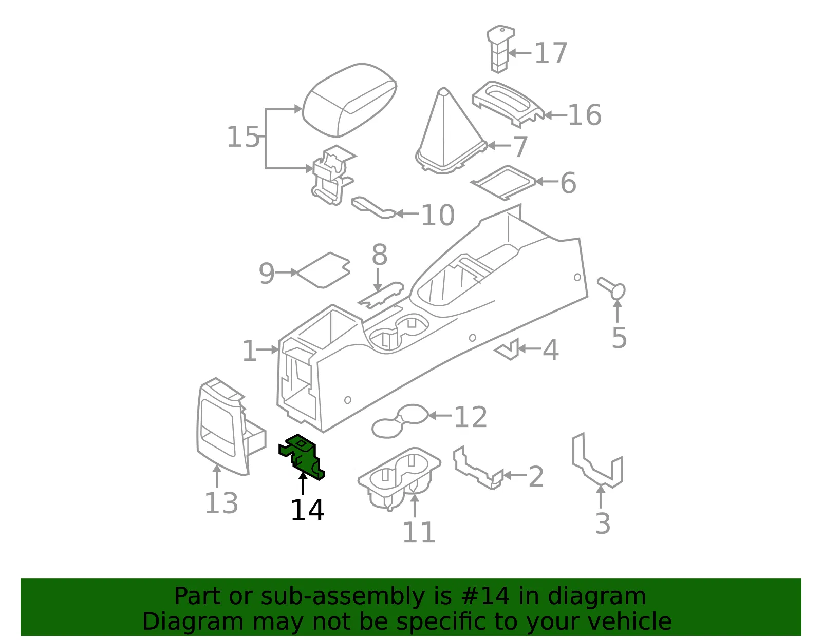 Bracket - Kia (84616-2F100) - view 2