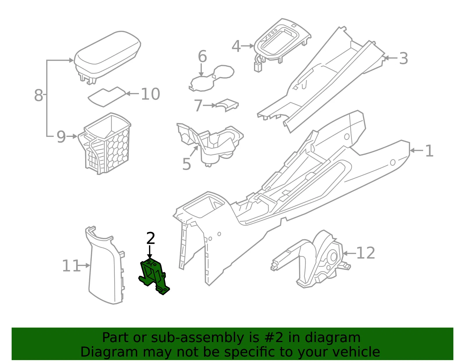 Mount Bracket - Kia (84635-1W000) - view 2