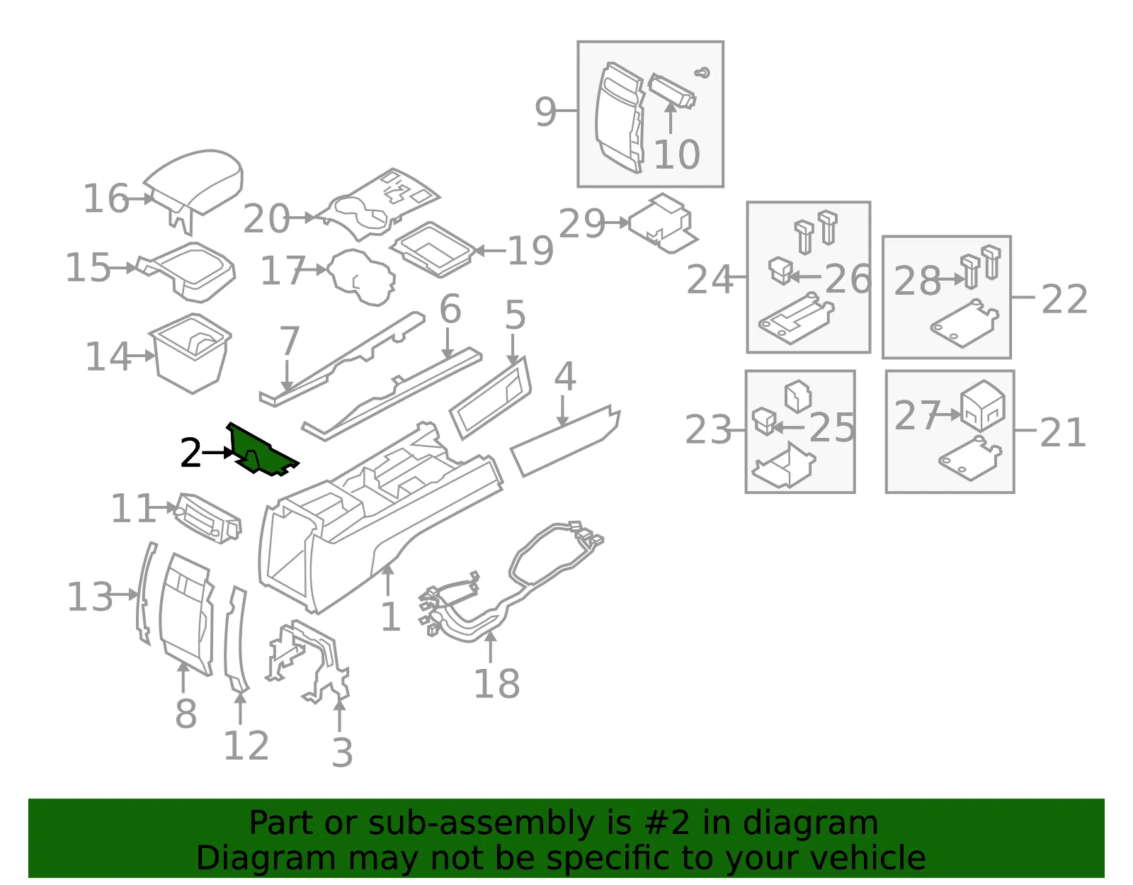 Front Mount Bracket - Kia (84635-2J000) - view 2