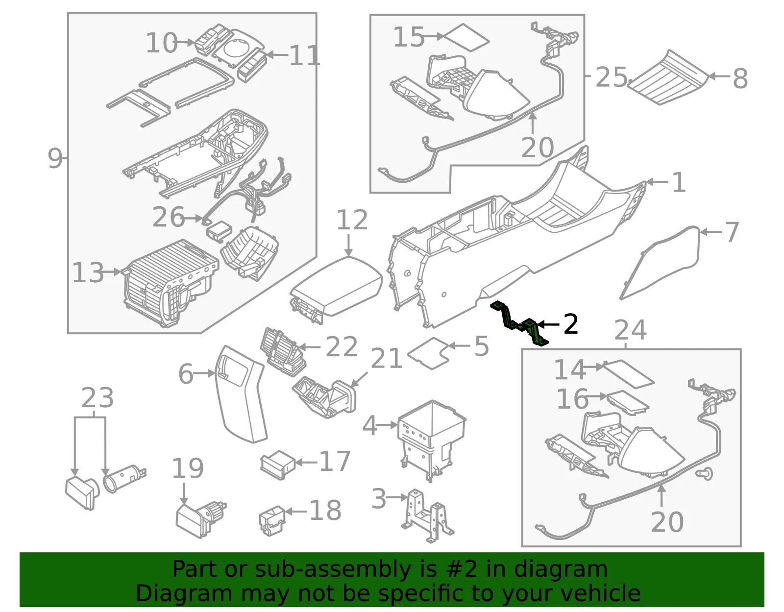 Mount Bracket - Kia (84637-Q4000) - view 2
