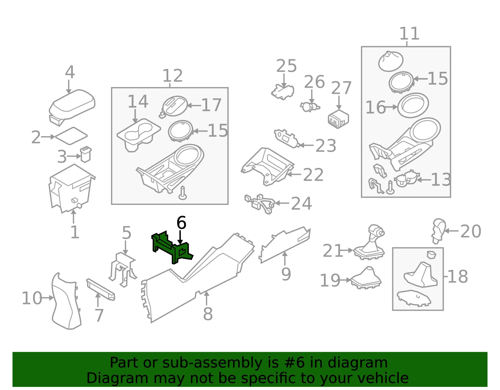 Front Bracket - Kia (84638-3W000) - view 2
