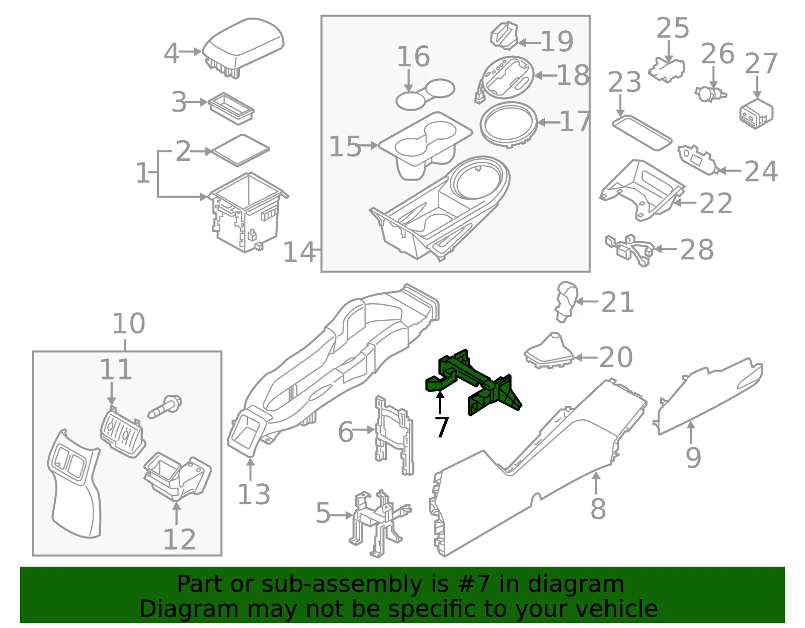 Front Bracket - Kia (84638-3WBA0) - view 2