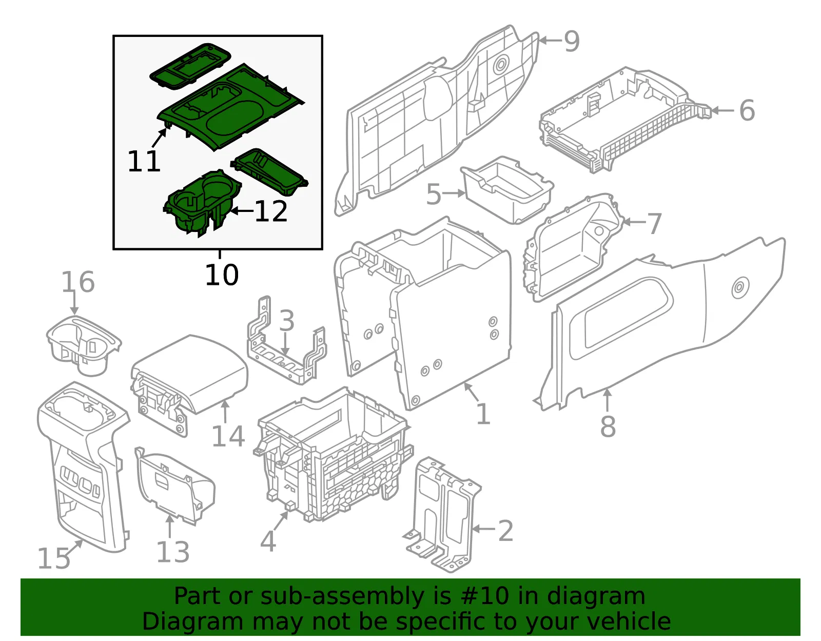 Upper Panel - Kia (84650-A9FV0CA) - view 2