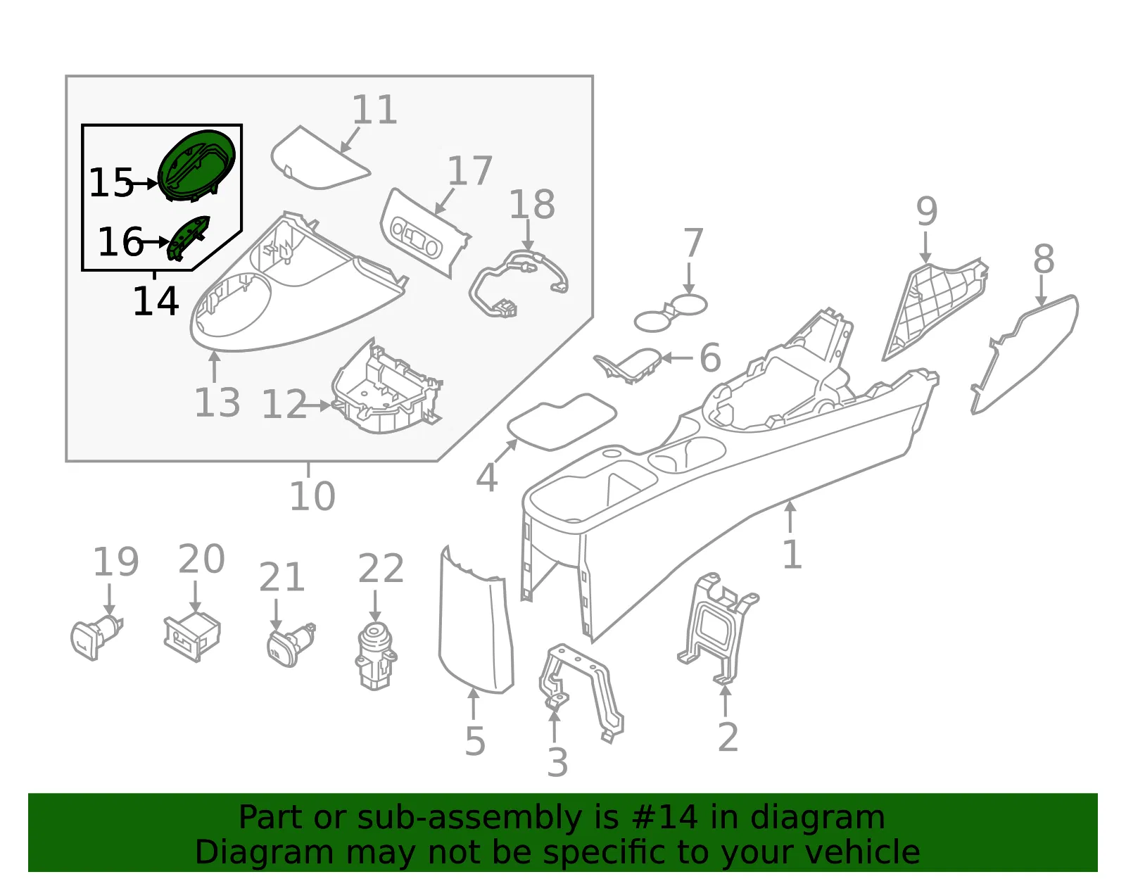 Indicator Housing - Kia (84654-B2000ASB) - view 2