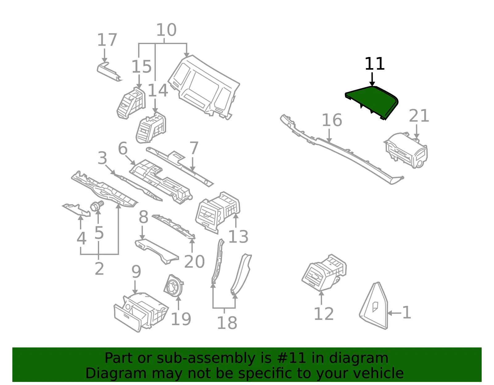 Cover Panel - Kia (84716-3F005VA) - view 2