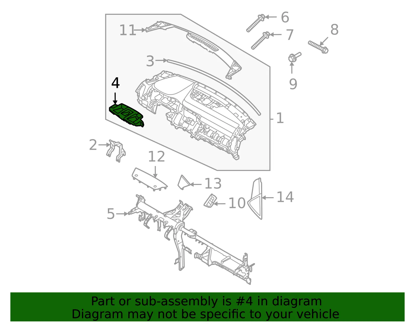 Support Bracket - Kia (84724-P2000) - view 2