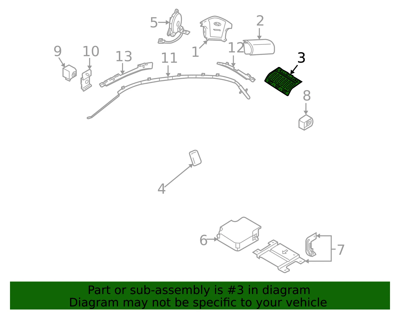 Support Bracket - Kia (84725-3F005VA) - view 2