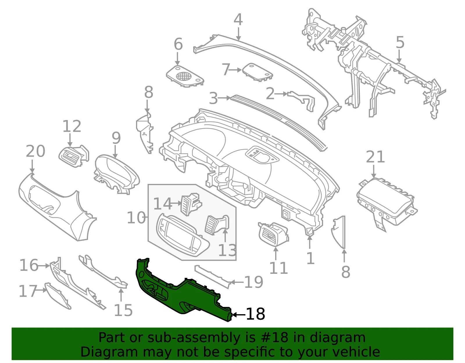 Lower Panel - Kia (84730-C5000WK) - view 2