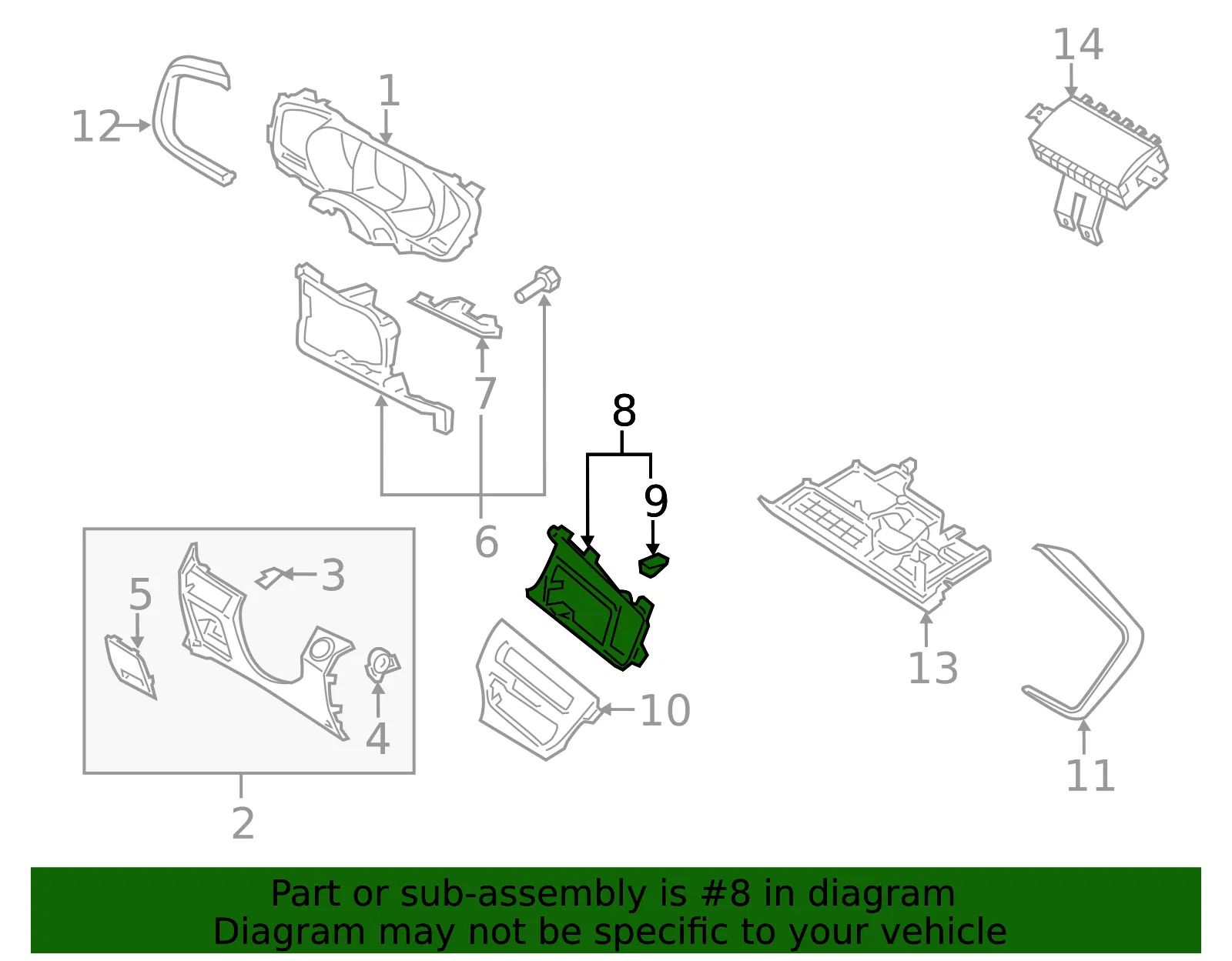 Upper Panel - Kia (84740-2TAA0CA) - view 2