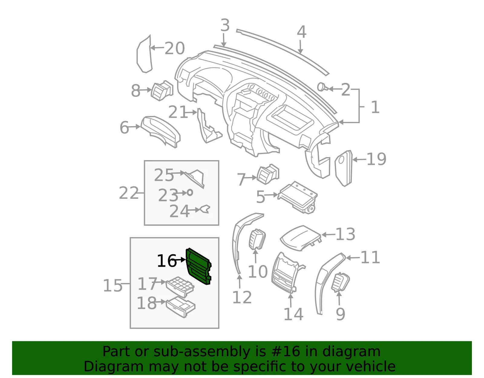 Bezel - Kia (84741-3E5008W) - view 2