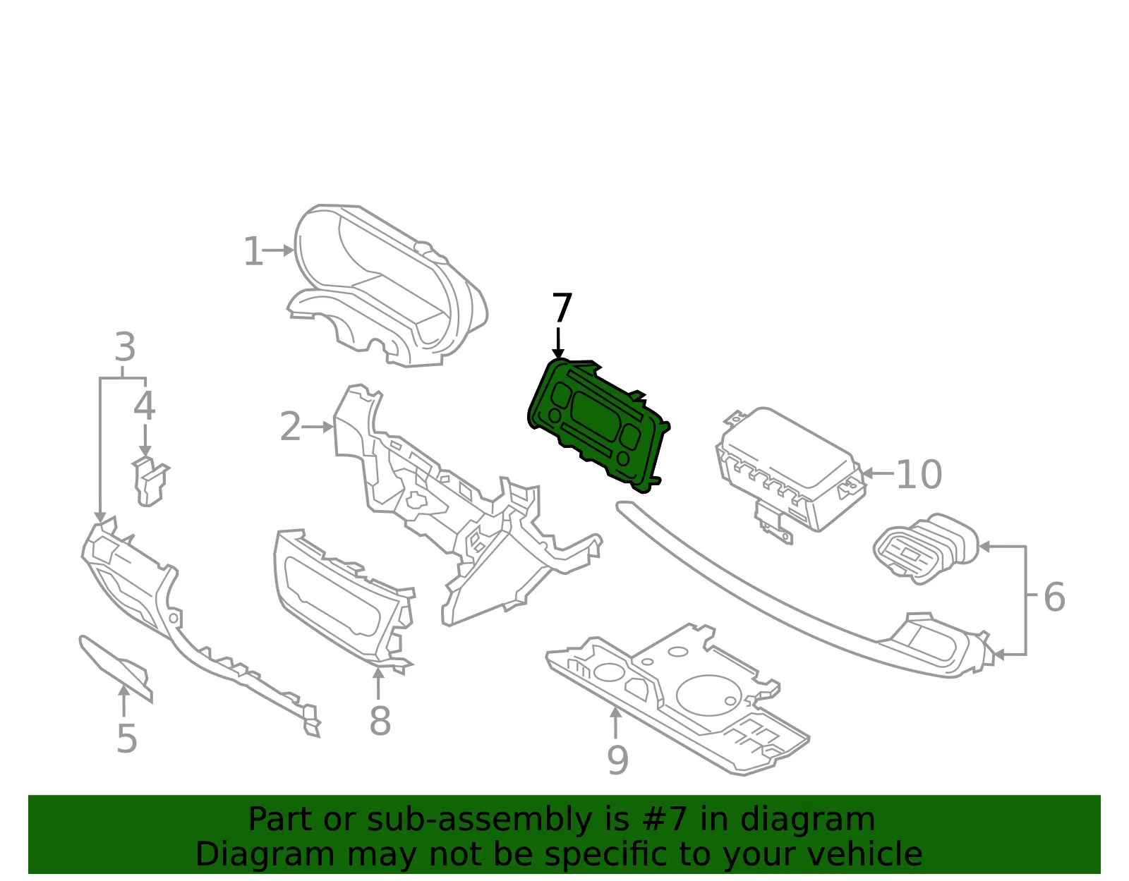 Upper Panel - Kia (84740-A8100SG7) - view 2