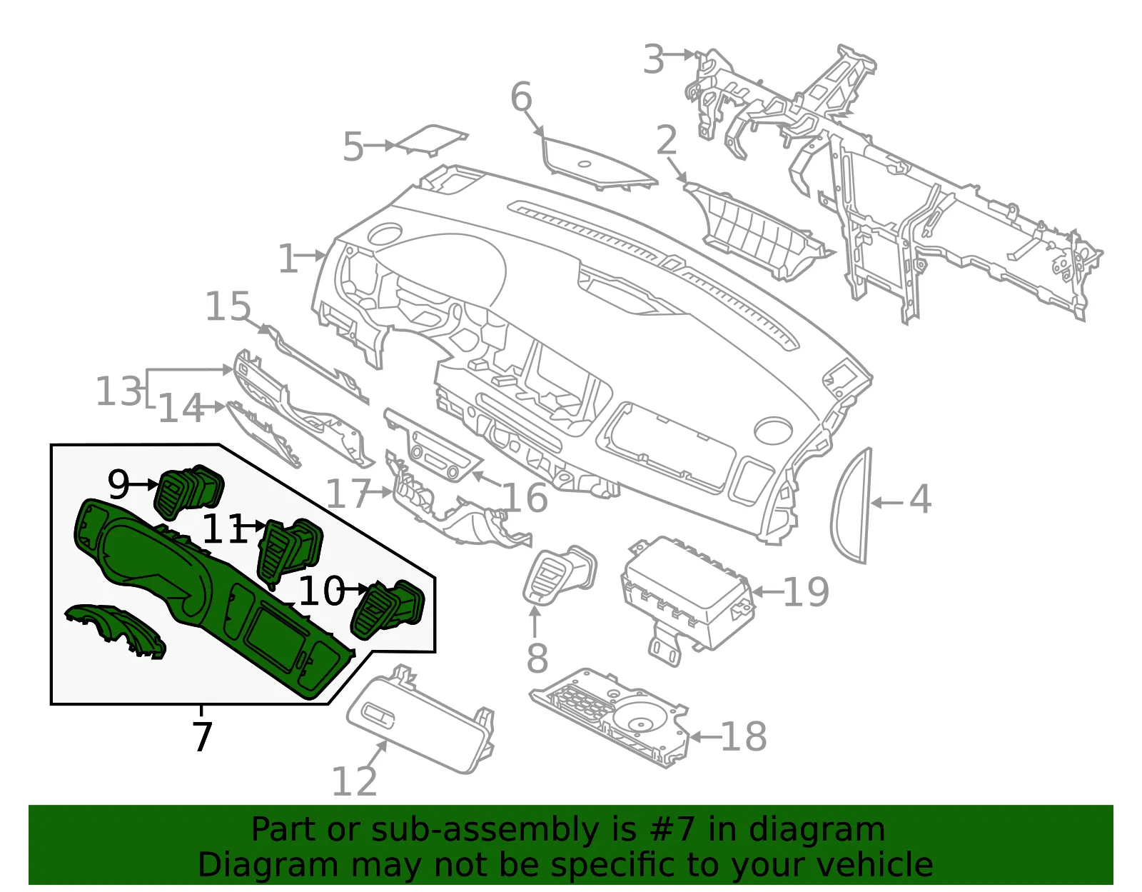 Upper Panel - Kia (84740-A9000CA) - view 2