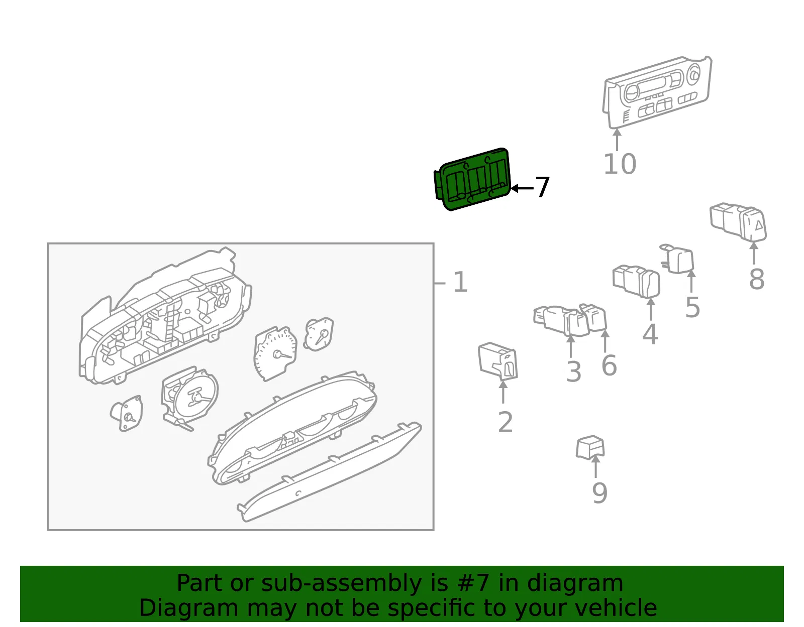 Center Bezel - Kia (84741-3C000CA) - view 2