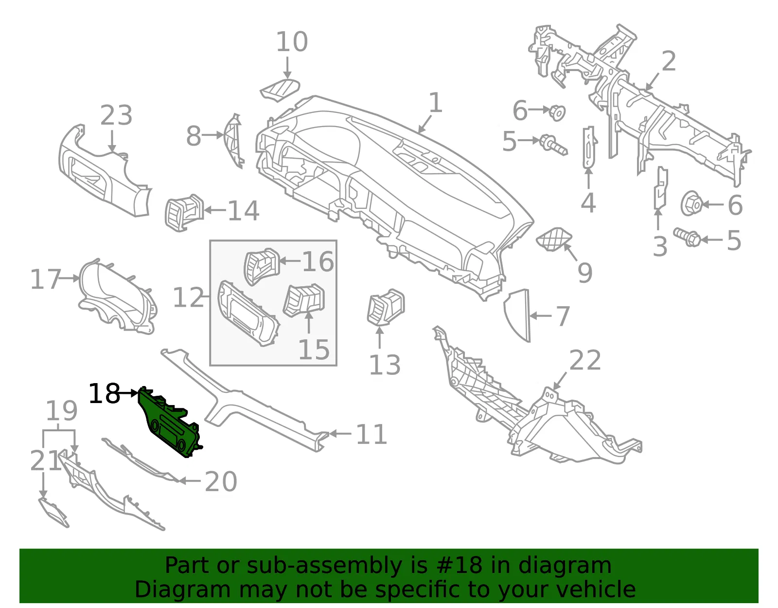 Lower Panel - Kia (84745-D9100AK5) - view 2