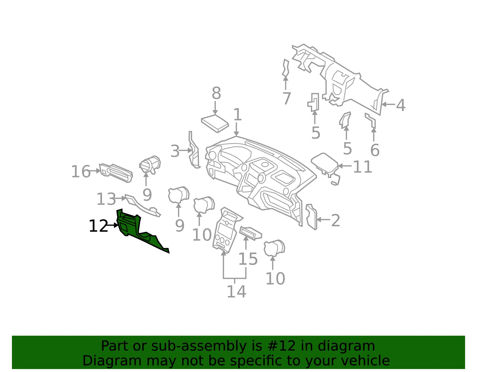 Lower Panel - Kia (84750-1D000WK) - view 2