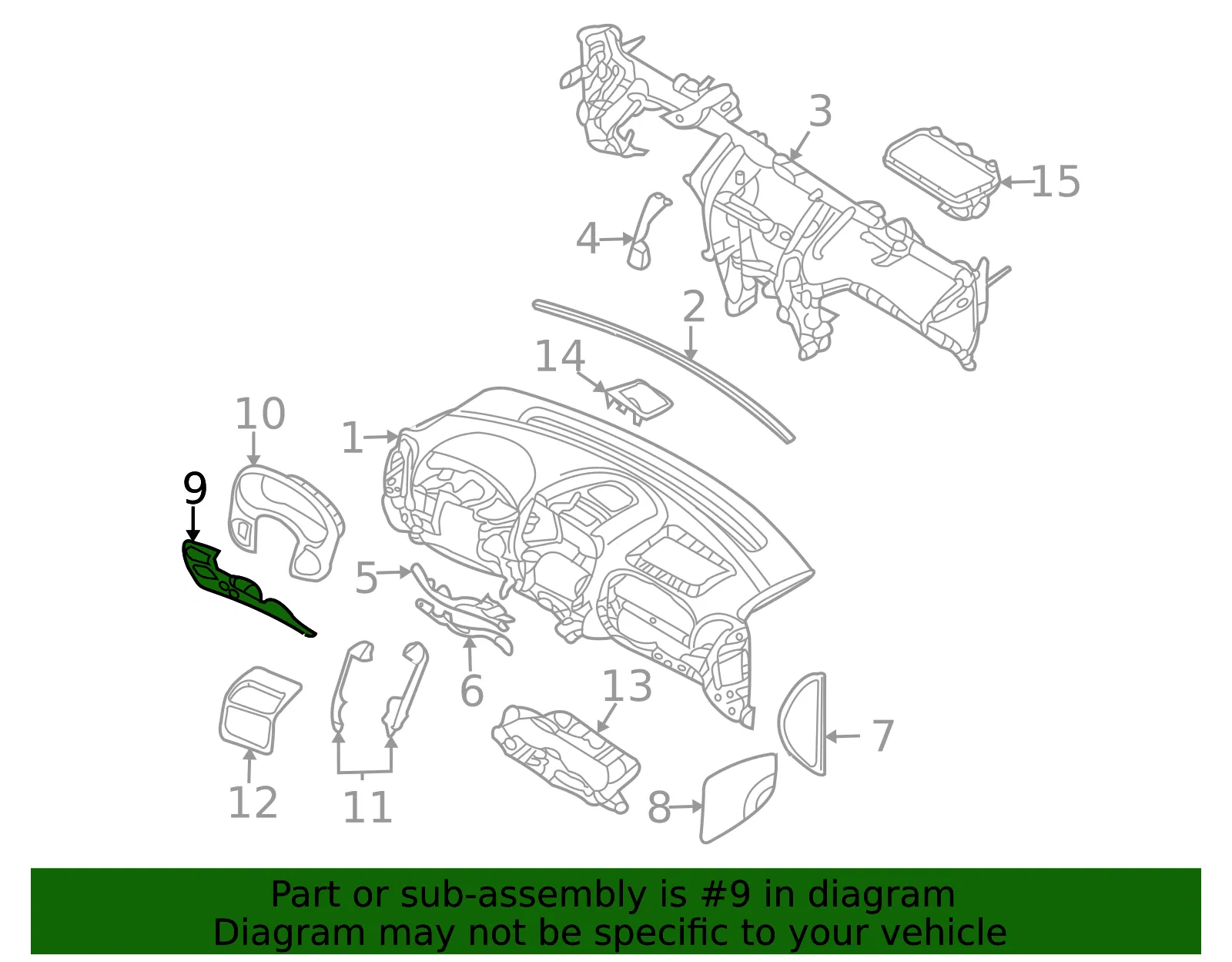 Lower Panel - Kia (84750-4D050CS) - view 2