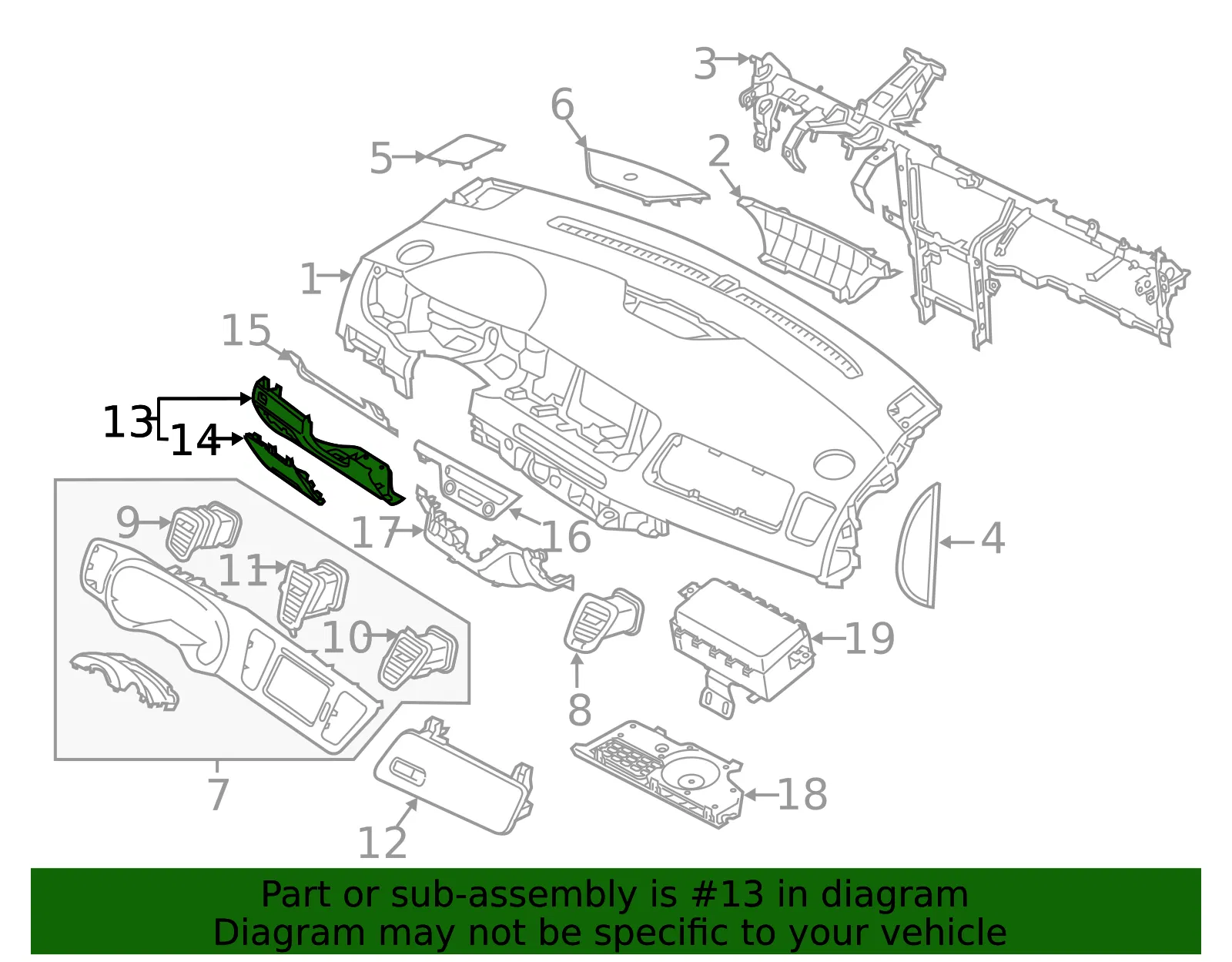 Lower Panel - Kia (84750-A9100DAA) - view 2