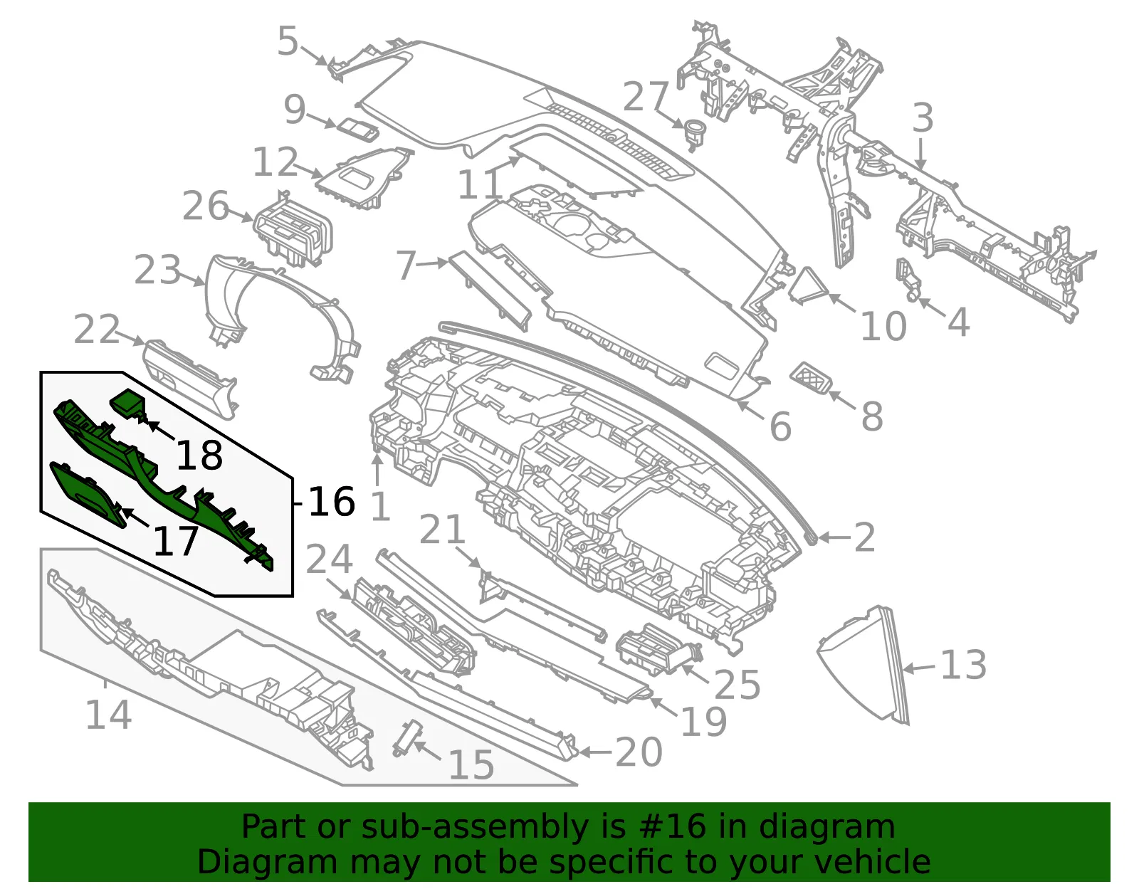 Lower Panel - Kia (84750-L3000WK) - view 2