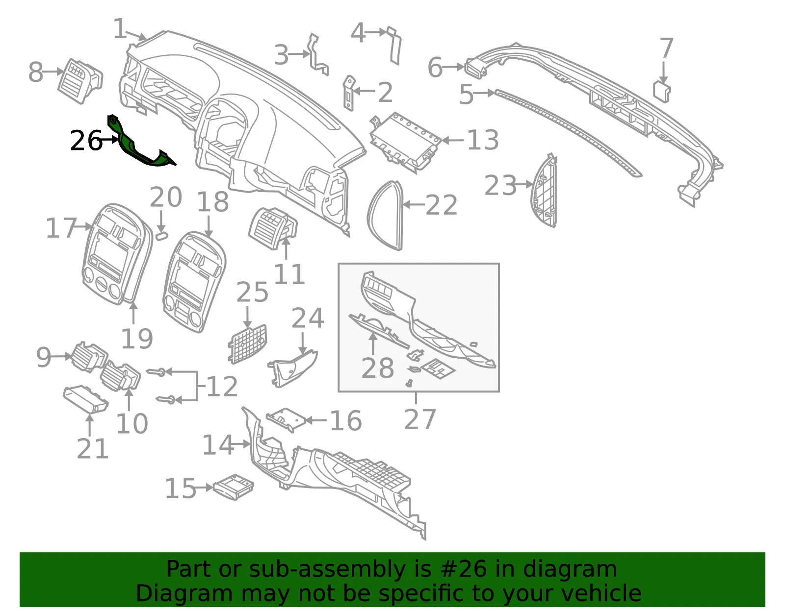 Support Bracket - Kia (84759-2F100) - view 2