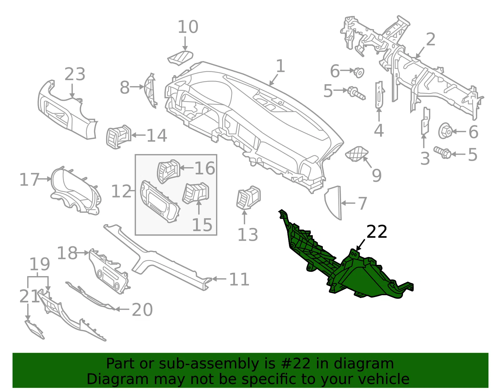 Control Panel - Kia (84760-D9000CBJ) - view 2