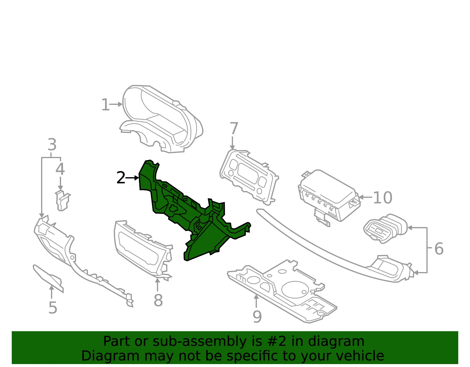 Lower Panel - Kia (84773-D4100BGH) - view 2