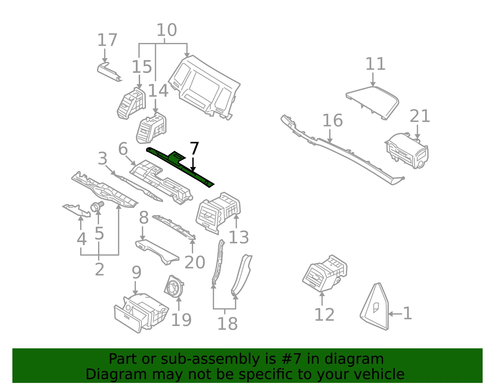 Panel Cover Bracket - Kia (84866-3F005) - view 2